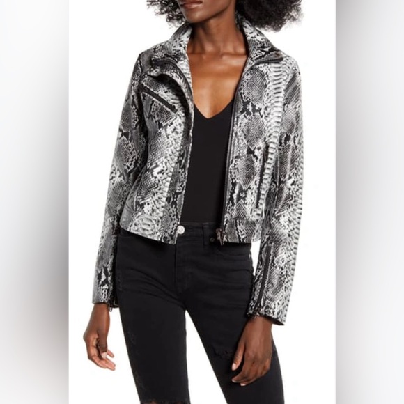 Blank NYC Faux Leather Moto Jacket Sz M - Picture 4 of 8